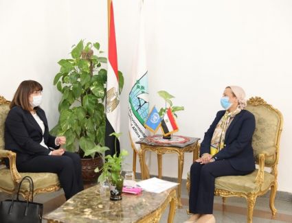 وزيرة البيئة تناقش مع المنسقة المقيمة للأمم المتحدة بالقاهرة سبل دعم العمل البيئي