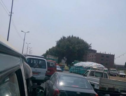 بسبب انقلاب قطار طوخ.. شلل مرورى يضرب الطريق الزراعى