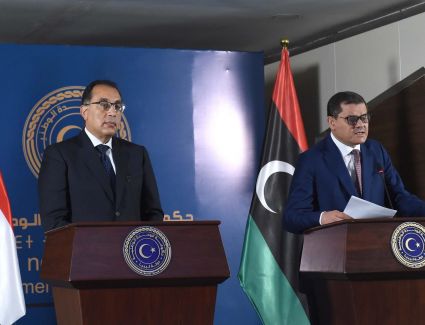 خلال مؤتمر صحفى لهما بطرابلس.. مدبولى: دعم مصرى كامل لكافة الإجراءات والخطوات التي تتخذها الحكومة الليبية الجديدة لتحقيق التنمية