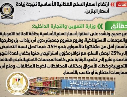 شائعة ارتفاع أسعار السلع الغذائية الأساسية نتيجة زيادة أسعار البنزين