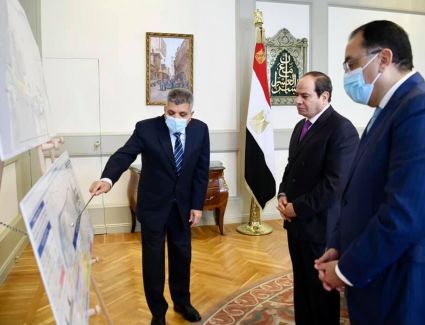 الرئيس يطلع على نتائج التحقيقات والاستخلاصات المستفادة من حادثة جنوح سفينة الحاويات إيفرجرين