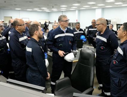  وزير البترول والثروة المعدنية يتفقد مصفاة تكرير ميدور  لمتابعة أعمال التطوير والتحديث والتوسعات الجديدة