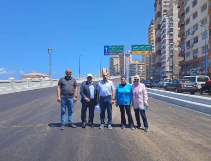 الإسكان: تشغيل تجريبي لكوبري محمد نجيب ضمن أعمال توسعة كورنيش الإسكندرية من المنتزه إلى فندق المحروسة