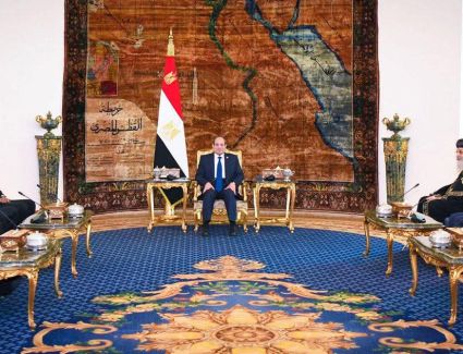 الرئيس السيسي يستقبل وفد مجلس الكنائس العالمي بحضور البابا تواضروس الثانى