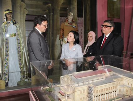 وزير الثقافة يستقبل الأميرة أكيكو ميكاسا ممثلة إمبراطور اليابان بحفل افتتاح المتحف المصري الكبير بدار الأوبرا المصرية