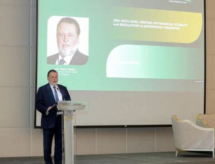 محافظ البنك المركزي يلقي الكلمة الرئيسية في الاجتماع السنوي العشرين رفيع المستوى حول الاستقرار المالي 
