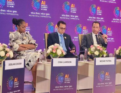 وزير الاتصالات وتكنولوجيا المعلومات يشارك في جلسة وزارية رفيعة المستوى ضمن فعاليات AI Impact Summit 2026 بالهند