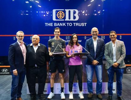 علي فرج و نوران جوهر يتربعان على عرش بطولة "سي أي بي مصر الدولية المفتوحة للاسكواش 2021" البلاتينية للرجال وللسيدات