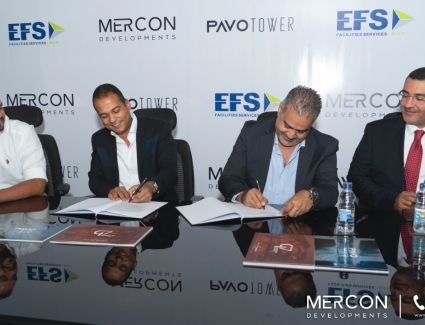 "ميركون " للتطوير العقارى تتعاقد مع  EFS   لإدارة وتشغيل مشروعى " بافو تاور " و " G7  "