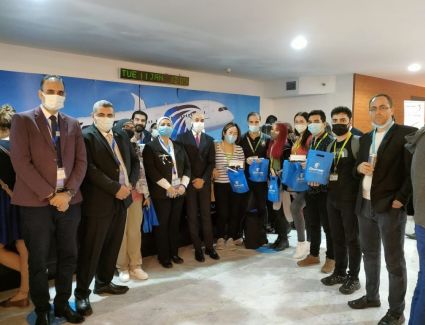 إقبال كبير علي جناح مصر للطيران بمنتدى شباب العالم 