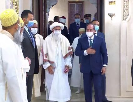 الرئيس السيسي يفتتح مسجد سيدنا الحسين بعد تطويره