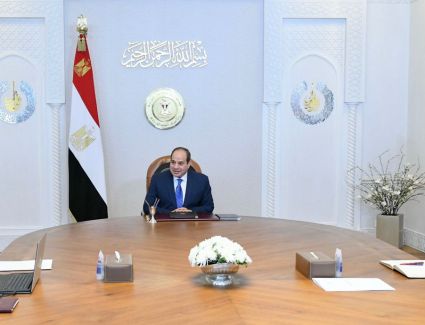 الرئيس السيسي يجتمع مع المستشار عمر مروان وزير العدل