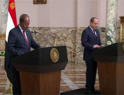 كلمة الرئيس السيسي خلال المؤتمر الصحفي المشترك مع الرئيس الصومالي