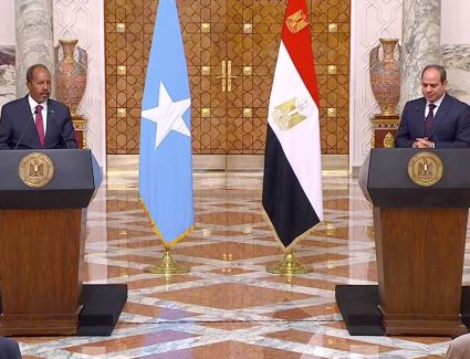 تعرف علي تفاصيل مباحثات الرئيس السيسي ونظيره الصومالي