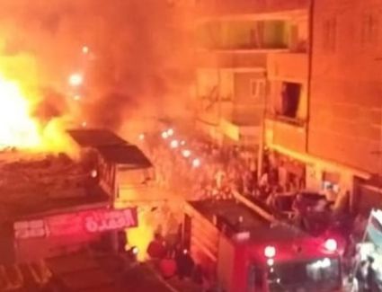 اندلاع حريق هائل بعقار سكنى بشبرا الخيمة  