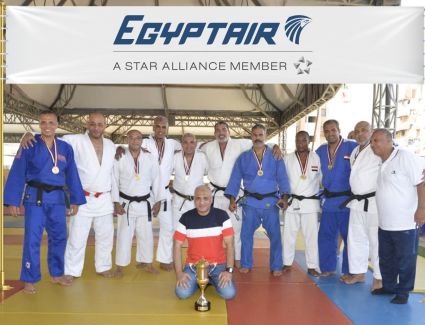 مصر للطيران تشارك في بطولة الجمهورية للشركات ..وتحصد كأس المركز الأول للجودو 