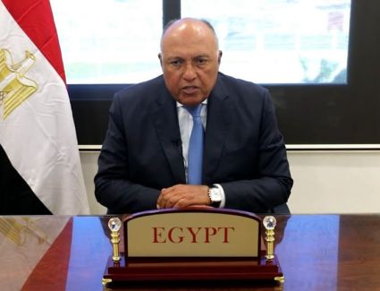 وزير الخارجية الرئيس المعين لمؤتمر COP27 يلقي كلمة مسجلة في المنتدى الإقليمي العربي بشأن تمويل العمل المناخي