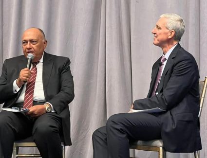 وزير الخارجية الرئيس المعين لمؤتمر COP27، يُشارك في حدث لغرفة التجارة الأمريكية حول تغير المناخ بنيويورك