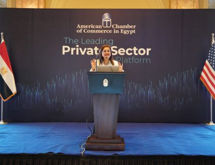 وزيرة التخطيط تجتمع مع أعضاء غرفة التجارة الأمريكية فى القاهرة