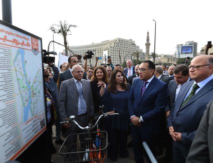 رئيس الوزراء يشهد تدشين المرحلة الأولى من أول مشروع للدراجات التشاركية "كايرو بايك