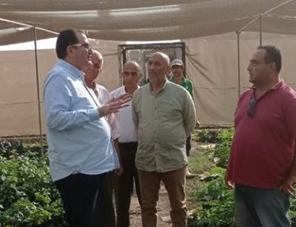 مستشار وزير الزراعة للمتابعة يتفقد مشتل قها بقطاع الانتاج