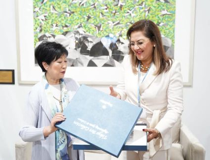 على هامش فعاليات مؤتمر المناخ COP27.. وزيرة التخطيط تلتقي بمحافظ مدينة طوكيو اليابانية