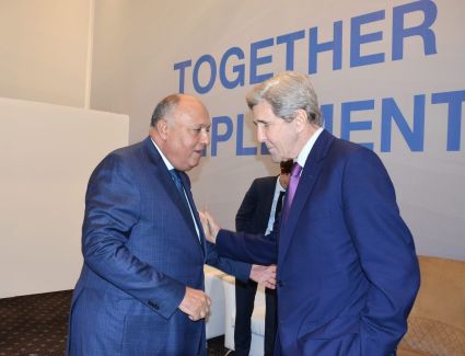 سامح شكري رئيس مؤتمر COP27 يستقبل المبعوث الرئاسي الأمريكي الخاص للمناخ