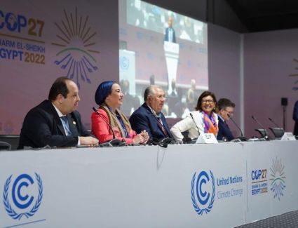 وزيرة البيئة  تشارك مع وزير الزراعة فى الجلسة الافتتاحية ليوم التكيف والزراعة والأمن الغذائى