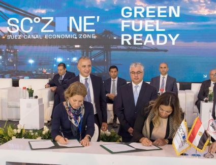 جمال الدين والسويدي يشهدان توقيع مذكرة تفاهم مع البنك الأوروبي لتأهيل العمالة الفنية بمشروع السخنة 360 