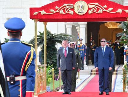 الرئيس السيسي يستقبل ملك المملكة الأردنية الهاشمية بقصر الاتحادية