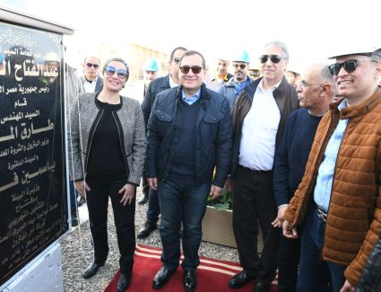 وزيرا البترول والبيئة يفتتحان اعمال التشغيل التجريبي لمحطة المعالجة الذكية لمياه الصرف الصناعى