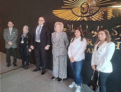 وزيرا الثقافة الأردني والطاقة النيجيري ورئيس اللجنة الدولية للتوثيق بالأيكوم في زيارة للمتحف القومي للحضارة المصرية بالفسطاط