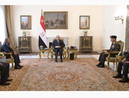 الرئيس السيسي يستقبل وزير الدفاع الوطني بالجمهورية الإسلامية الموريتانية