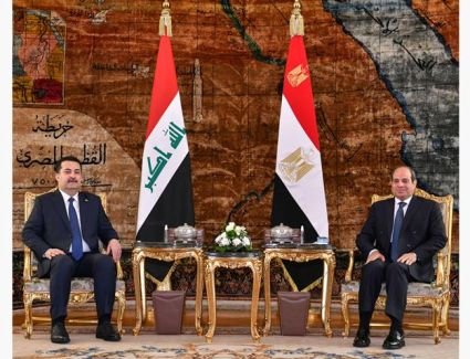 الرئيس السيسي يستقبل رئيس وزراء العراق