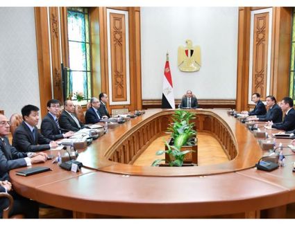 الرئيس السيسي يستقبل رئيس مجلس إدارة مجموعة الصين الدولية للطاقة